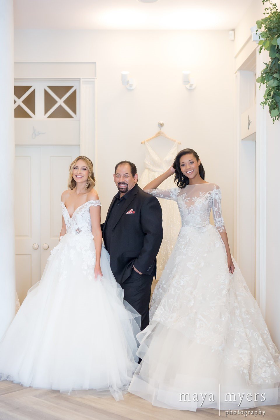 Lazaro with models in style 3764 and 3758