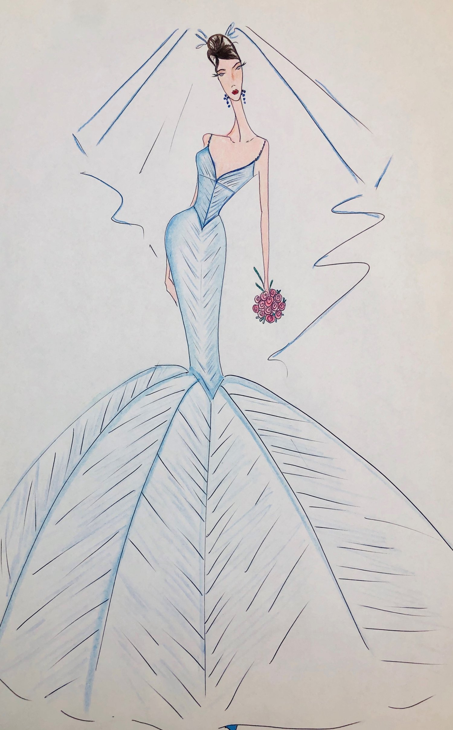 traditional filipiniana dress drawing