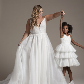 La Petite by Hayley Paige Style 52021 Dinah Flower Girl Dress