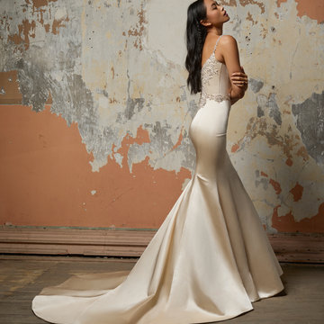 Lazaro Style Bardot 32201 Bridal Gown