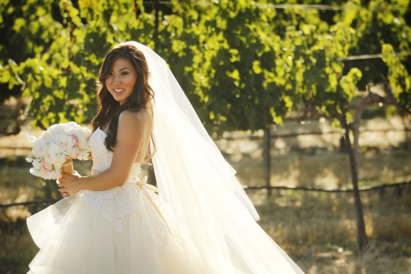 Bride with flowers