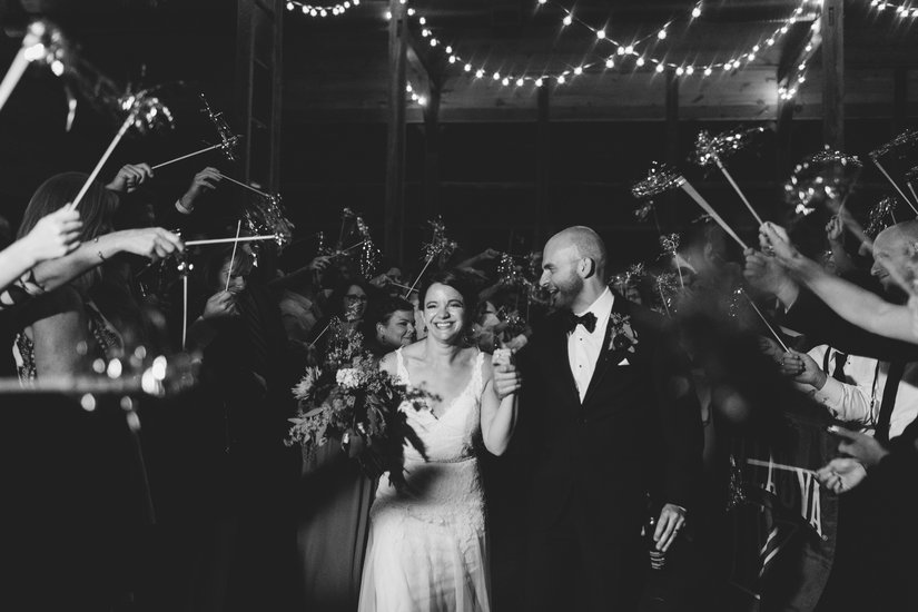 Bride and Groom at Reception