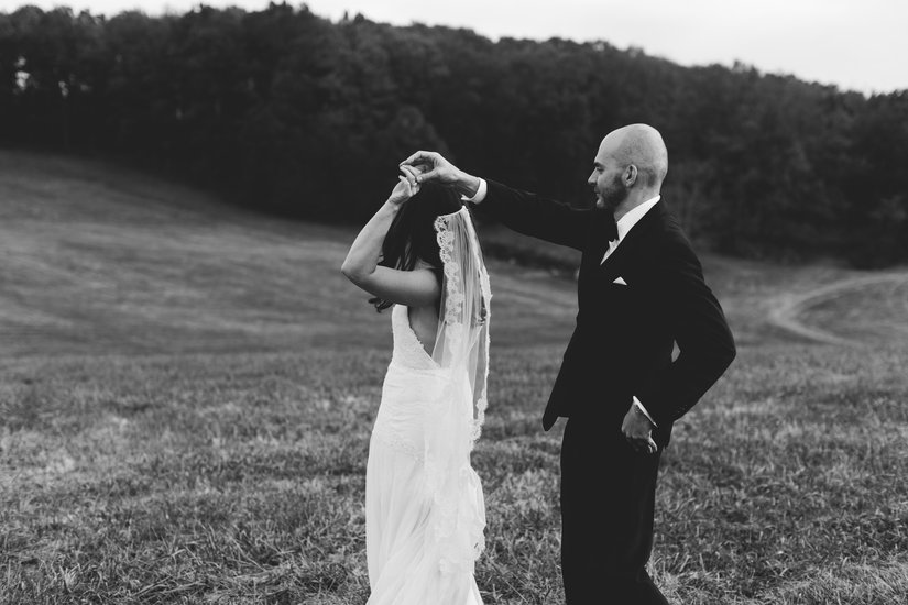 Bride and Groom Dancing