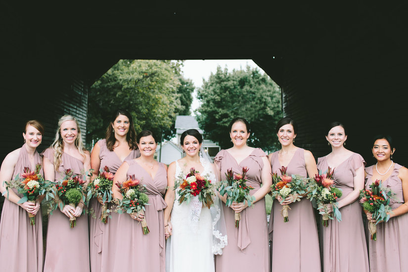 Bride with Bridesmaids 