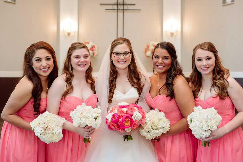 Bride with Bridesmaids 