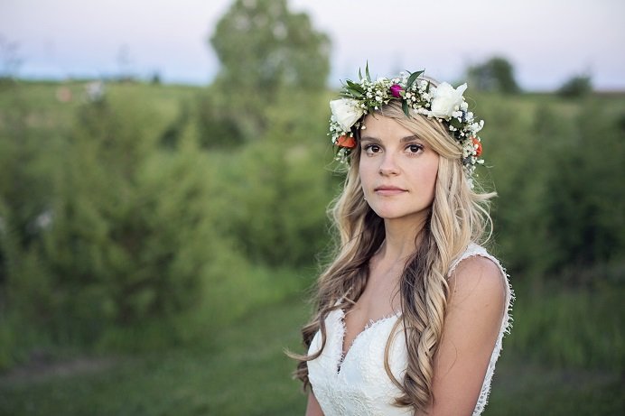 Bride with Floral Crown