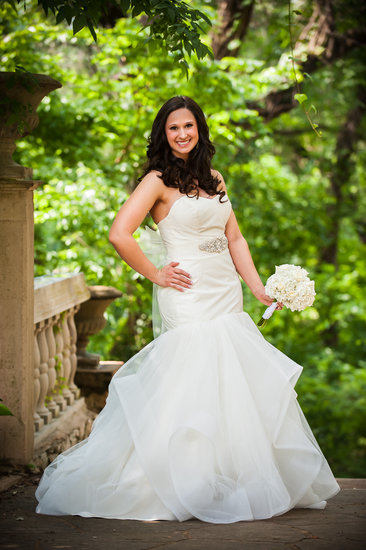 Bride holding bouquet