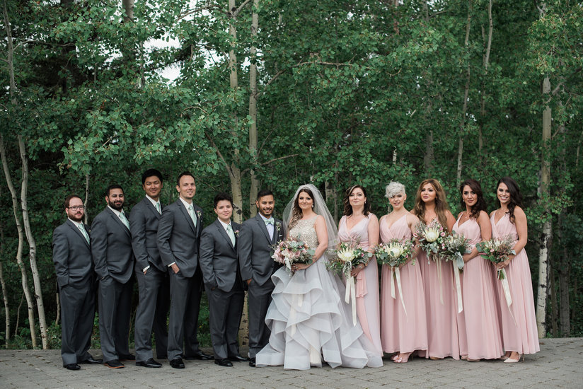 Bride and Groom with bridal party