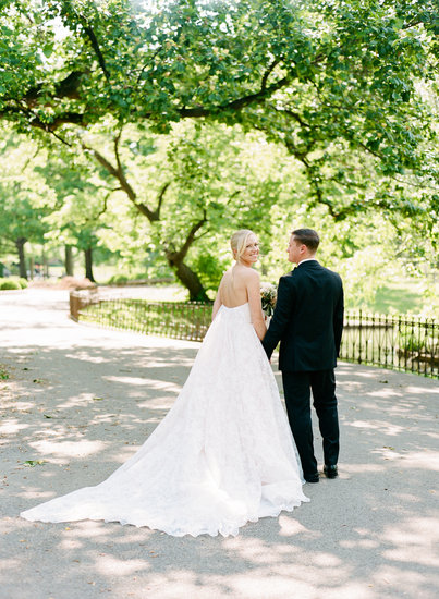 photo by Shelly Goodman Photography; Jim Hjelm by Hayley Paige gown