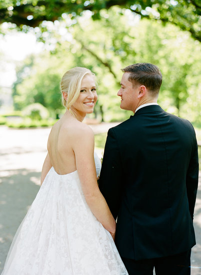 photo by Shelly Goodman Photography; Jim Hjelm by Hayley Paige gown