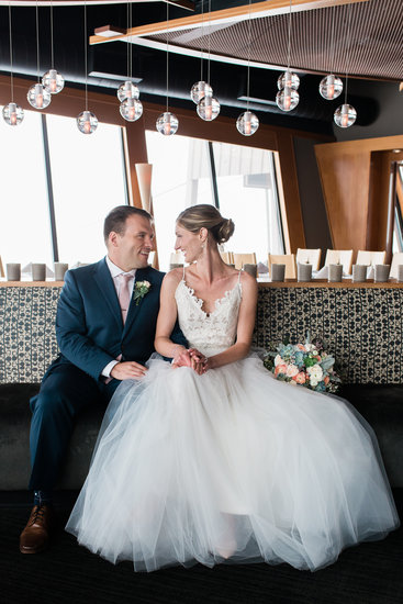 Grouse Mountain bride and groom in Vancouver