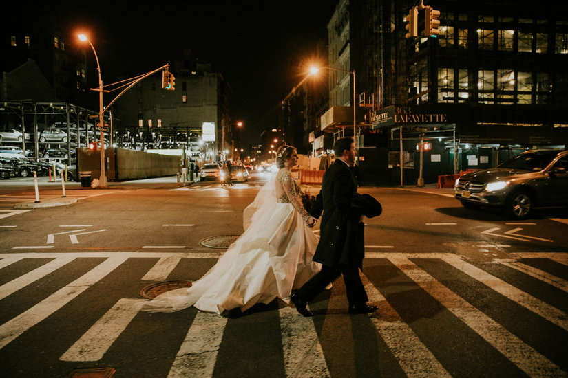 Walking, Manhattan, city, Nato Tuke, Hayley Paige, Collins, crosswalk, Couples Photo