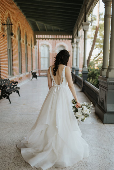 Hayley Paige Decklyn Solid Ivory Organza 