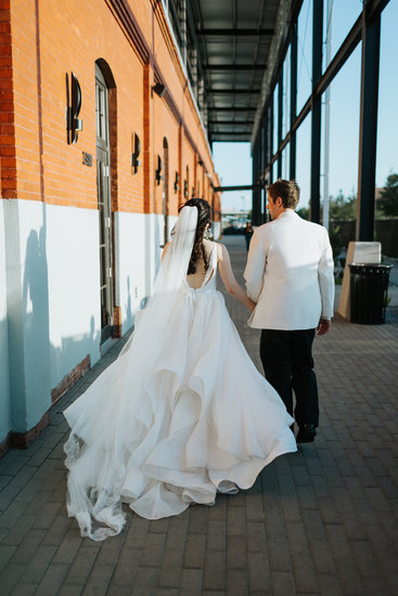 Hayley Paige Decklyn Solid Ivory Organza 