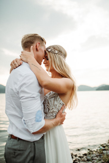 Bride and Groom at The Lodge on Whitefish Lake, in Whitefish MT,  - Joelle Julian Photography