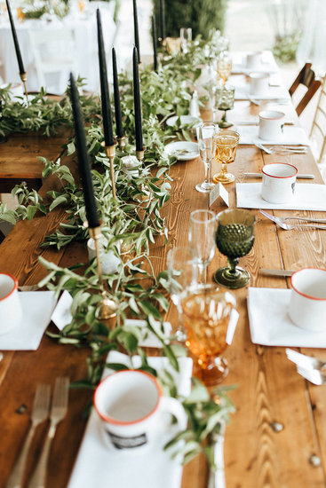 Head table at The Lodge on Whitefish Lake, in Whitefish MT,  - Joelle Julian Photography