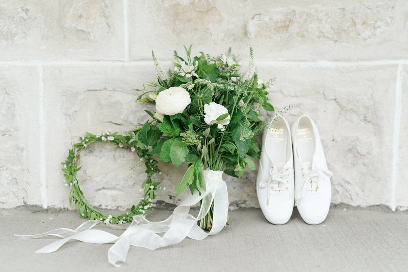 Flowers by Blooms & Flora, Shoes by Keds