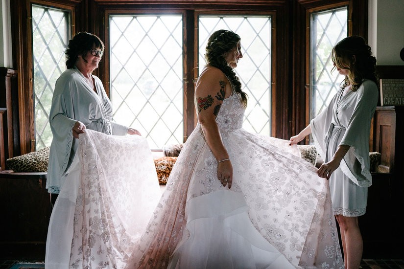 Bride getting ready