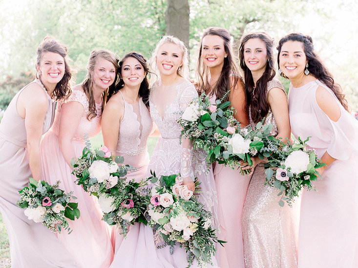 Meghan and her beautiful bridesmaids