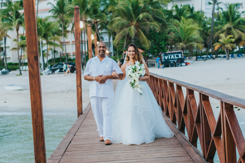 Dad walking me down the aisle 