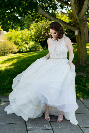 Bride dancing in dress