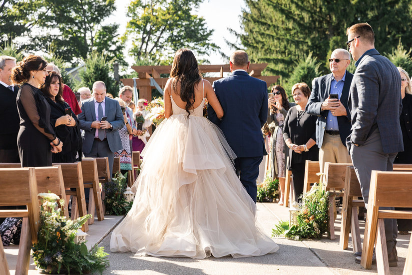 Bride and father