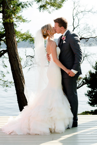 Bride and Groom Kiss