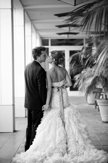 Bride and Groom Kiss