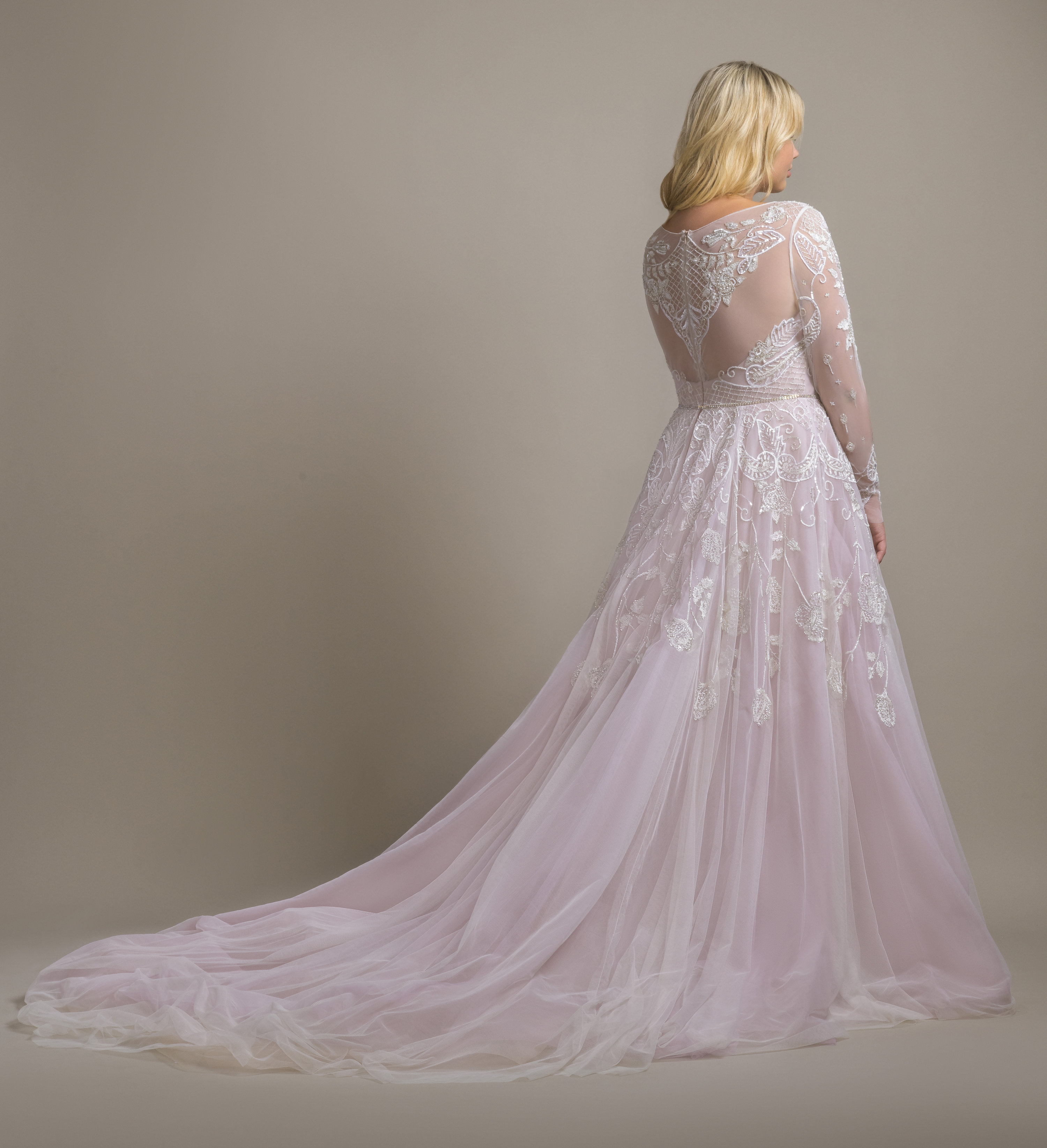 hayley paige long sleeve gown