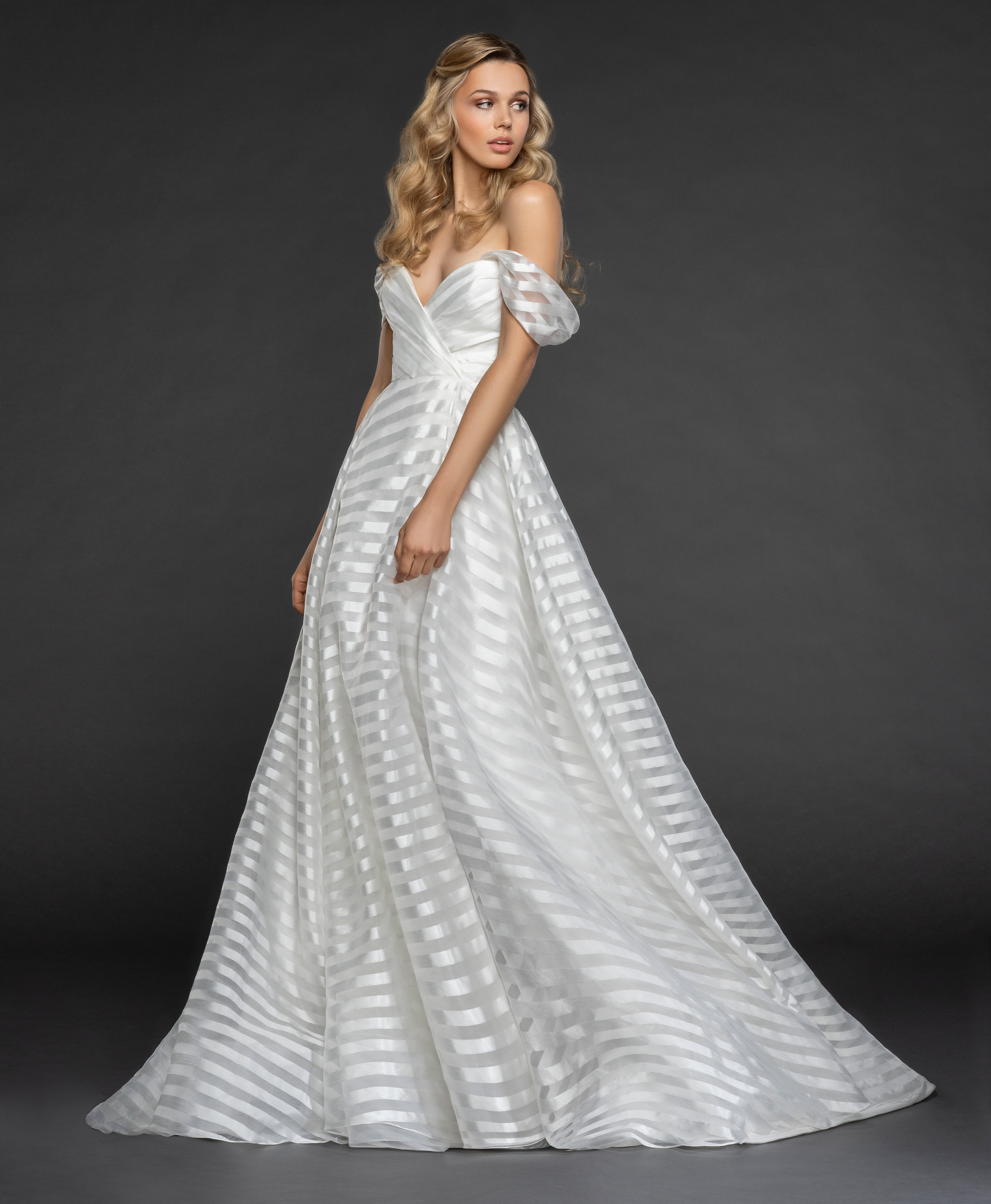 hayley paige one shoulder dress