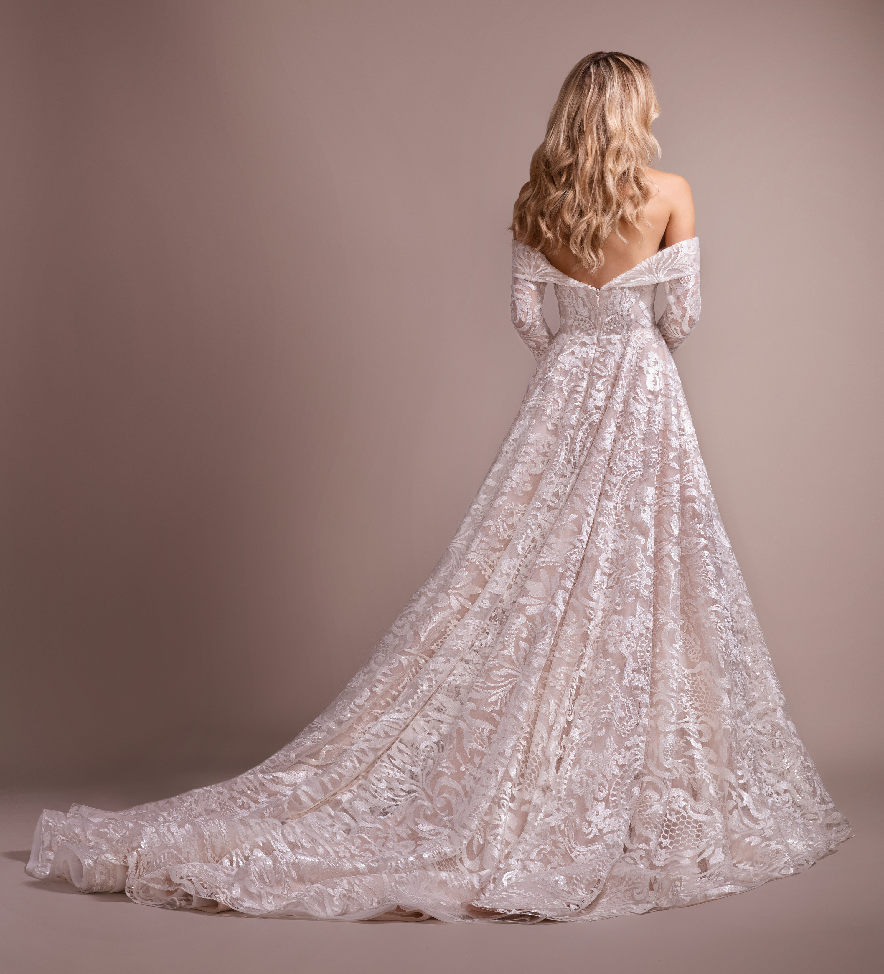 hayley paige off the shoulder wedding dress