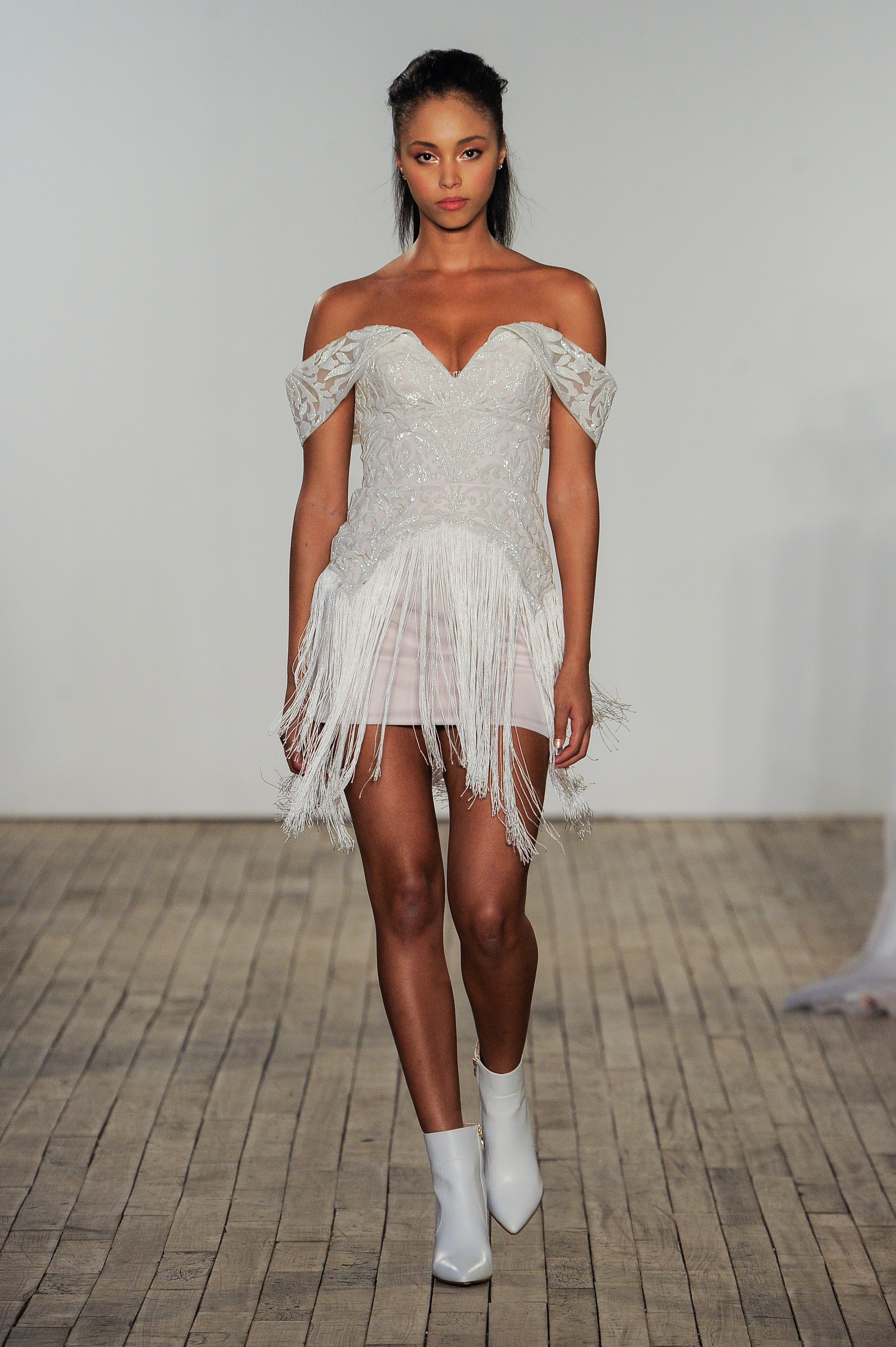 paige fringe mini dress