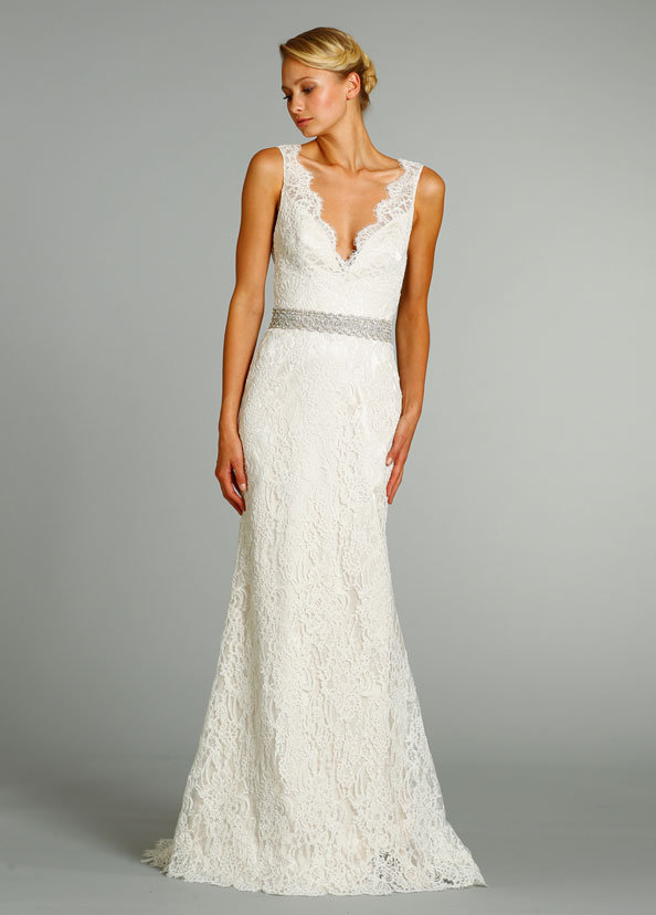jim hjelm lace wedding dress
