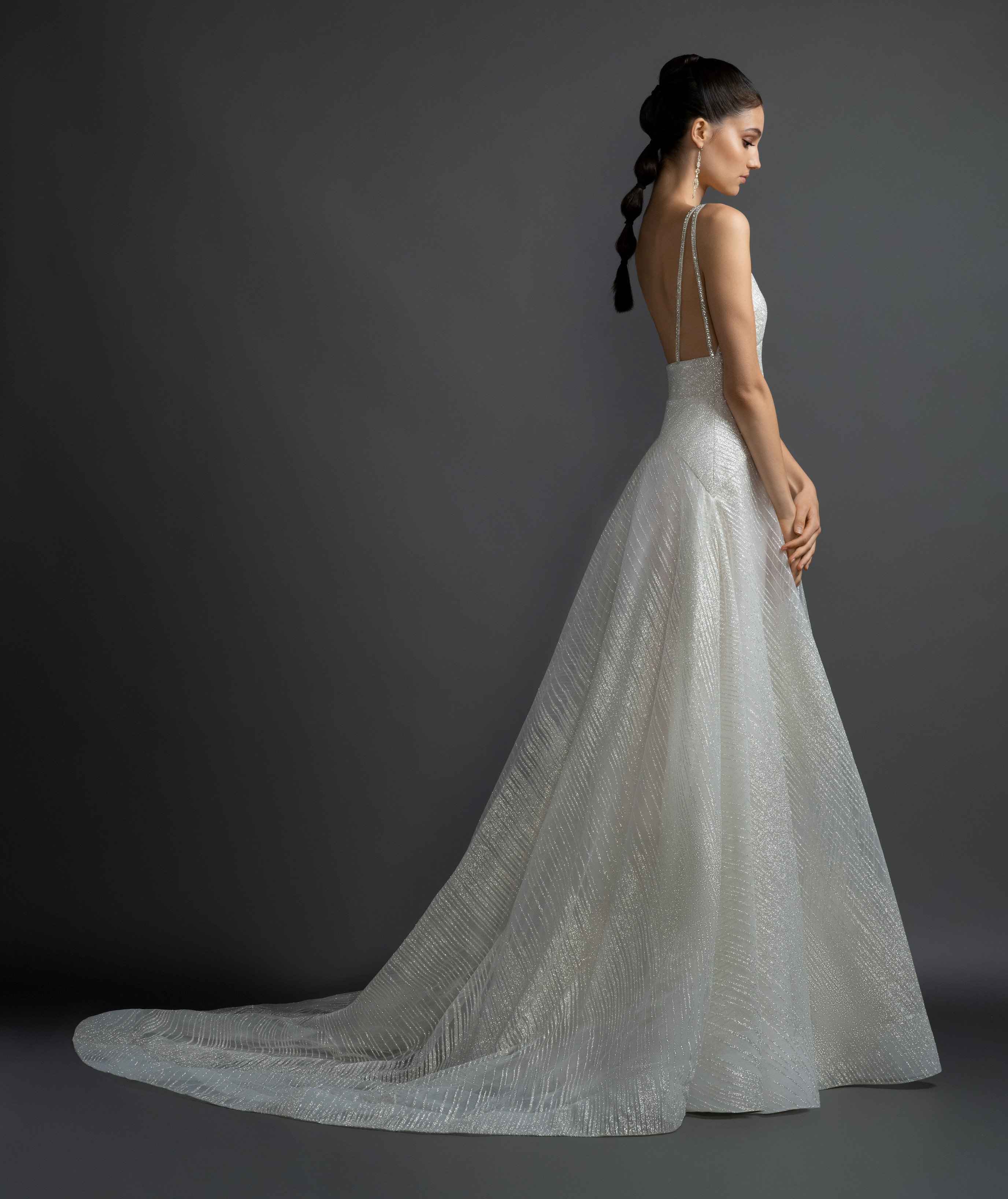 lazaro bridal glitter gown