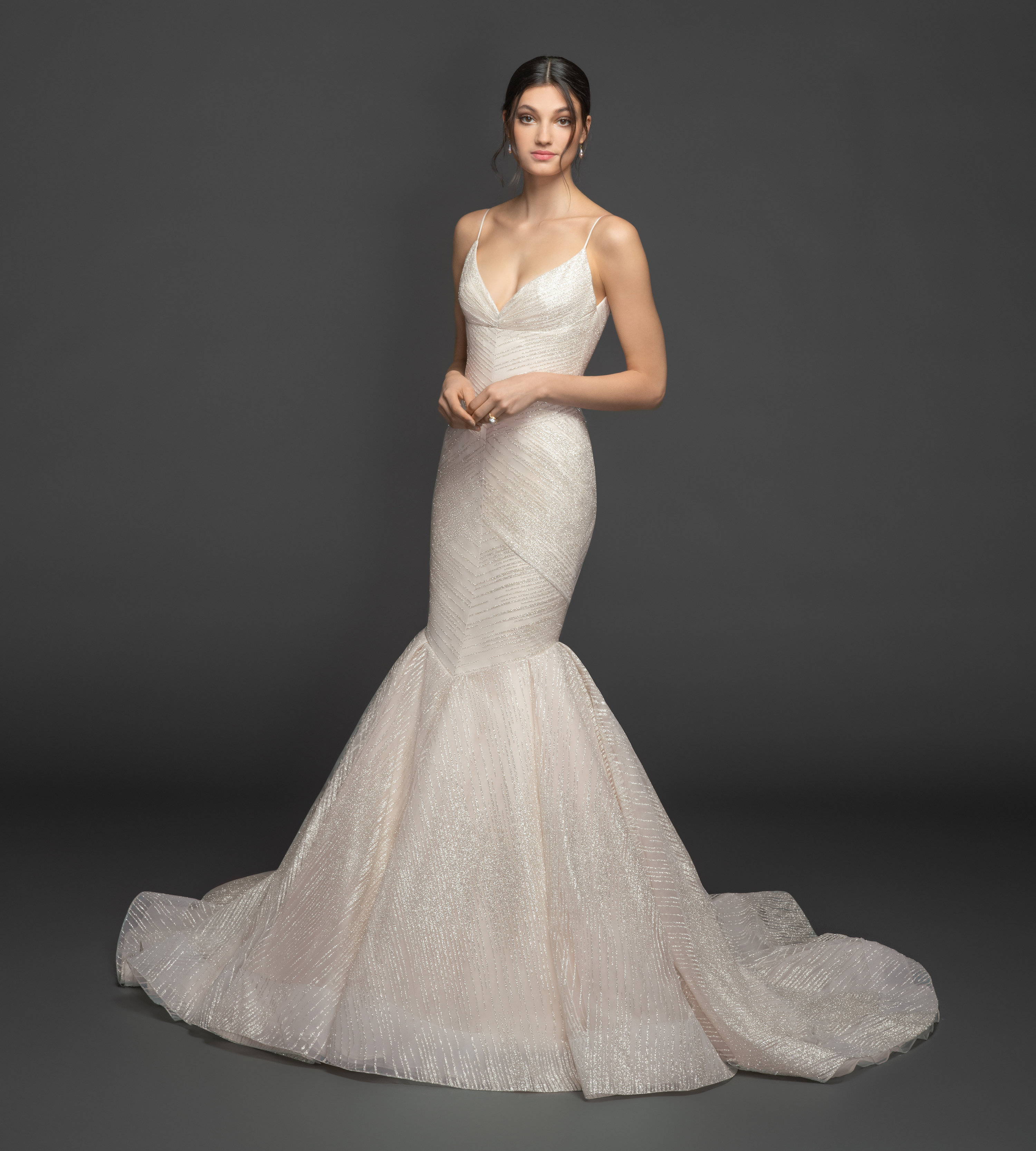 lazaro fit and flare wedding dress