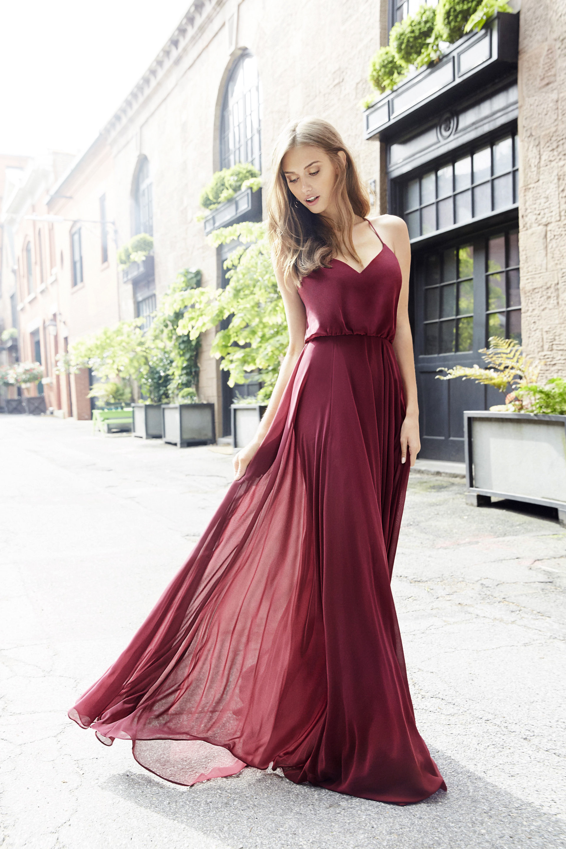 hayley paige chiffon bridesmaid dresses