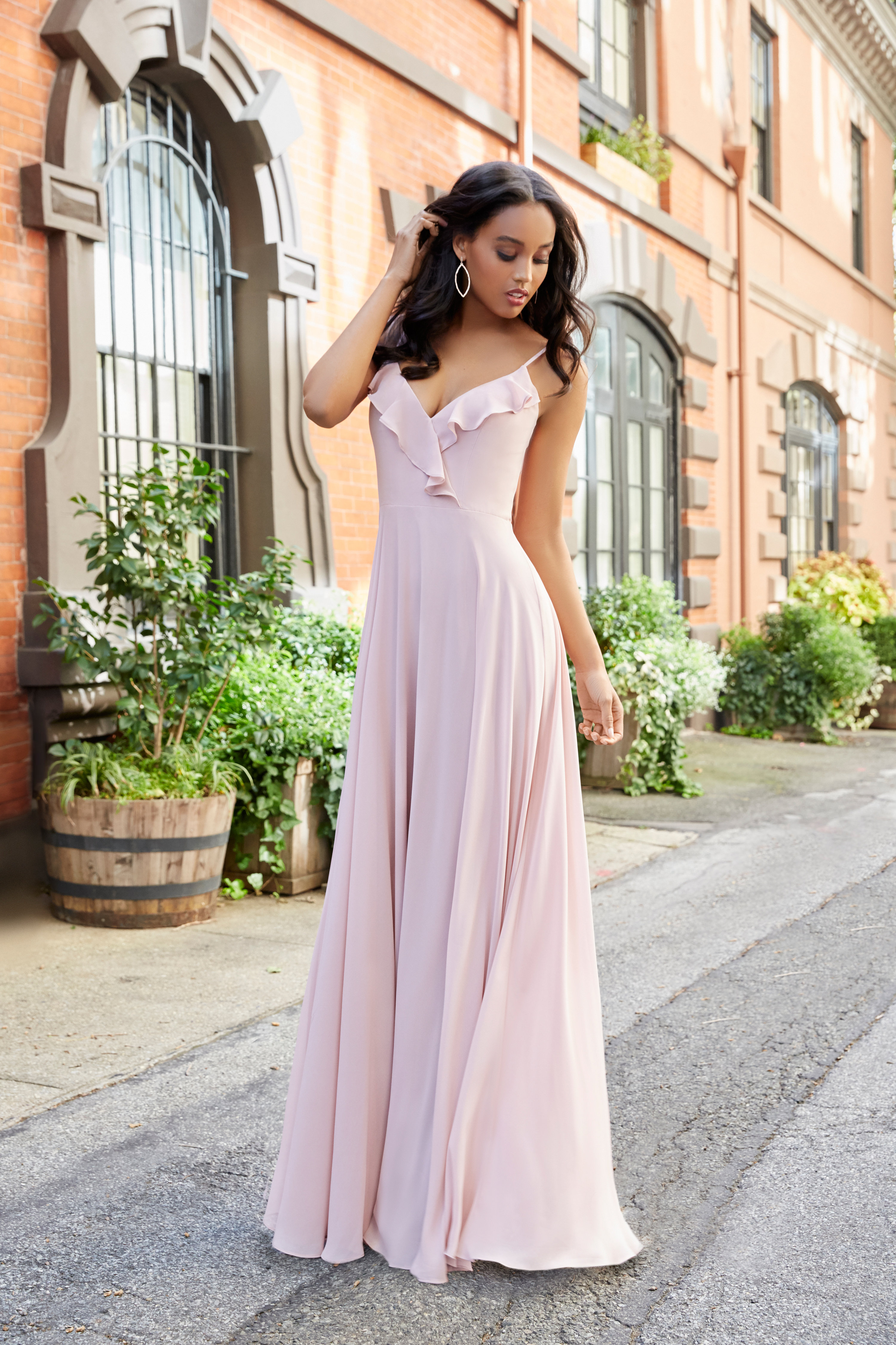 hayley paige chiffon bridesmaid dresses