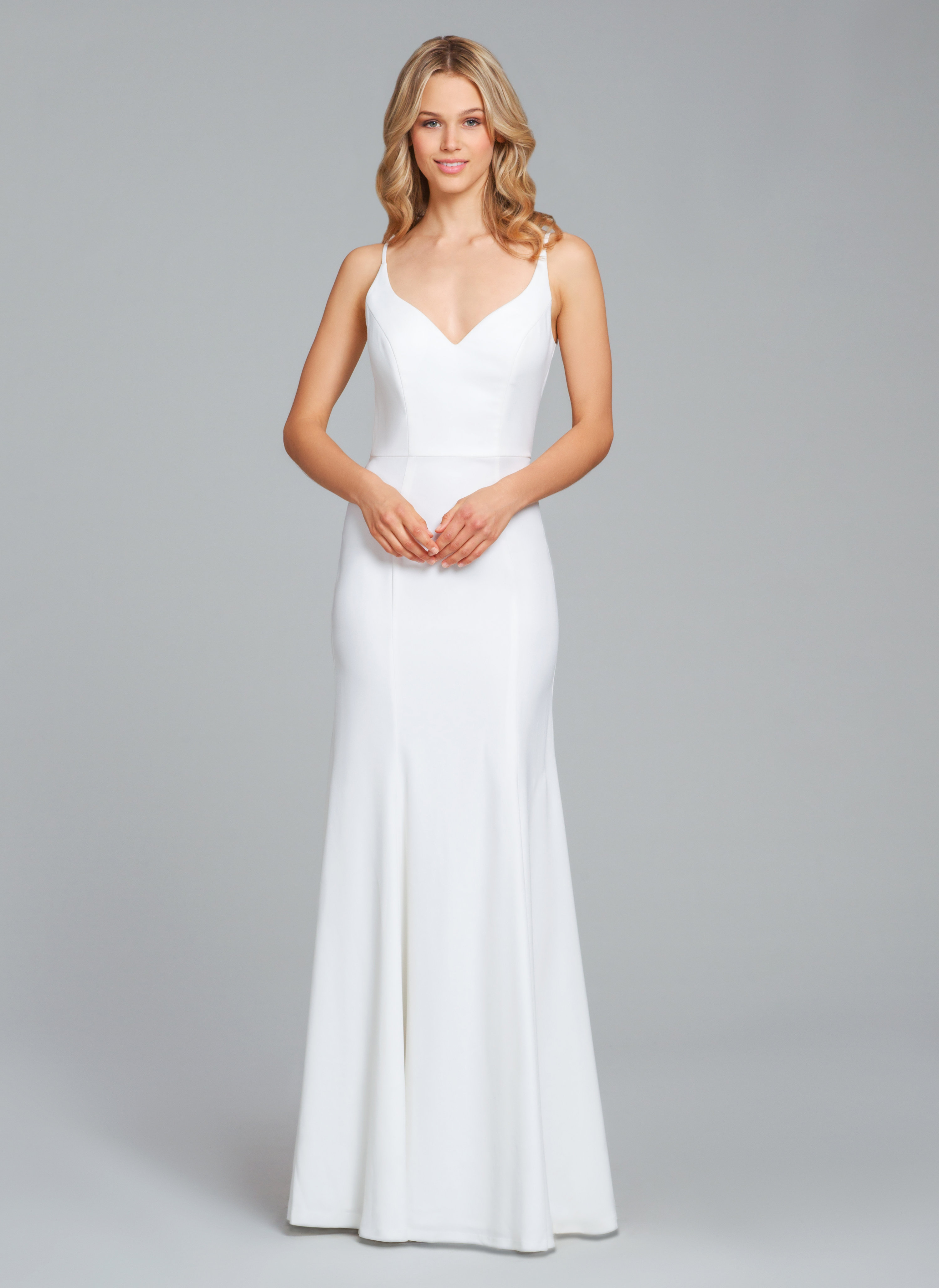 hayley paige crepe bridesmaid dresses
