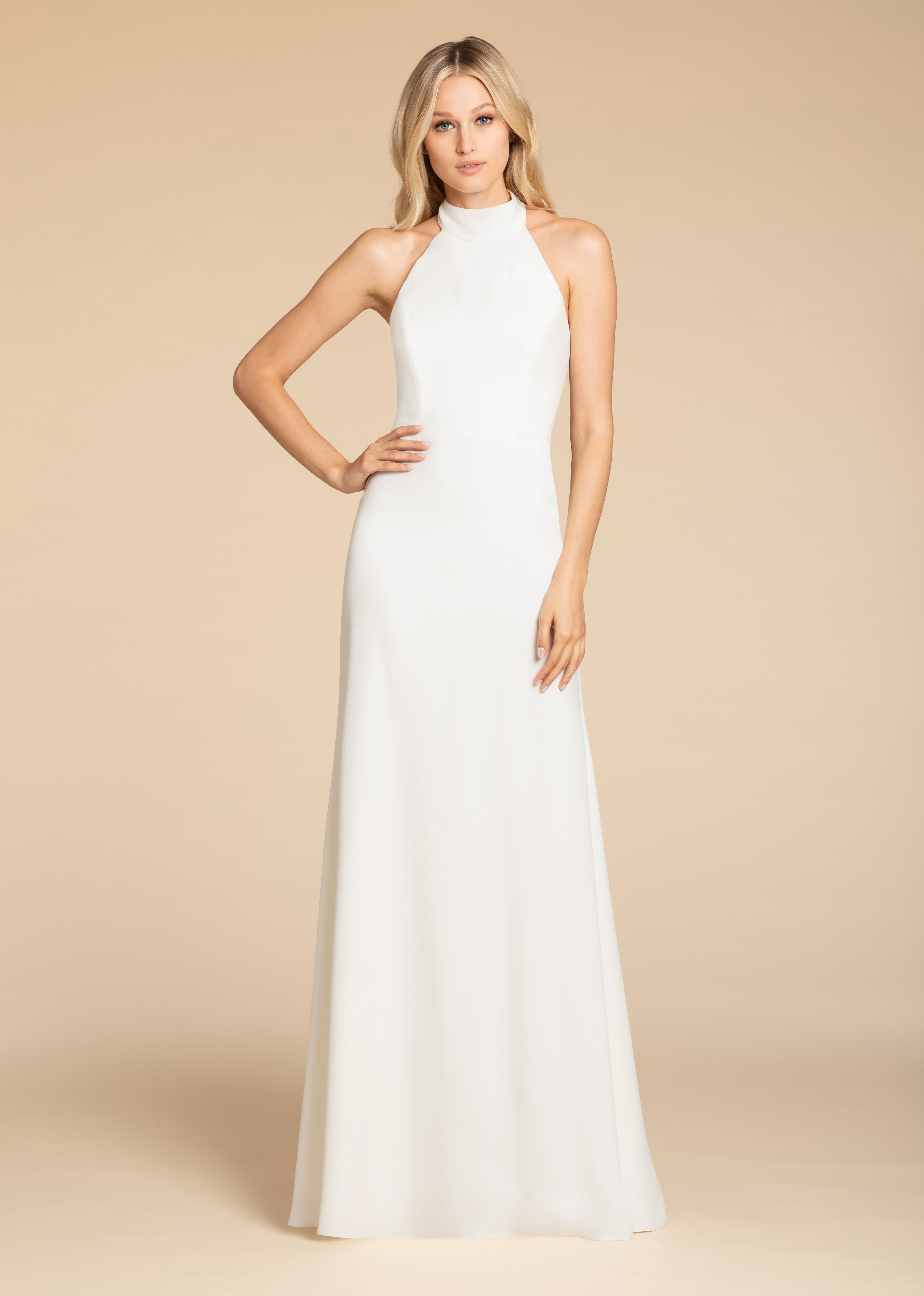 hayley paige crepe bridesmaid dresses