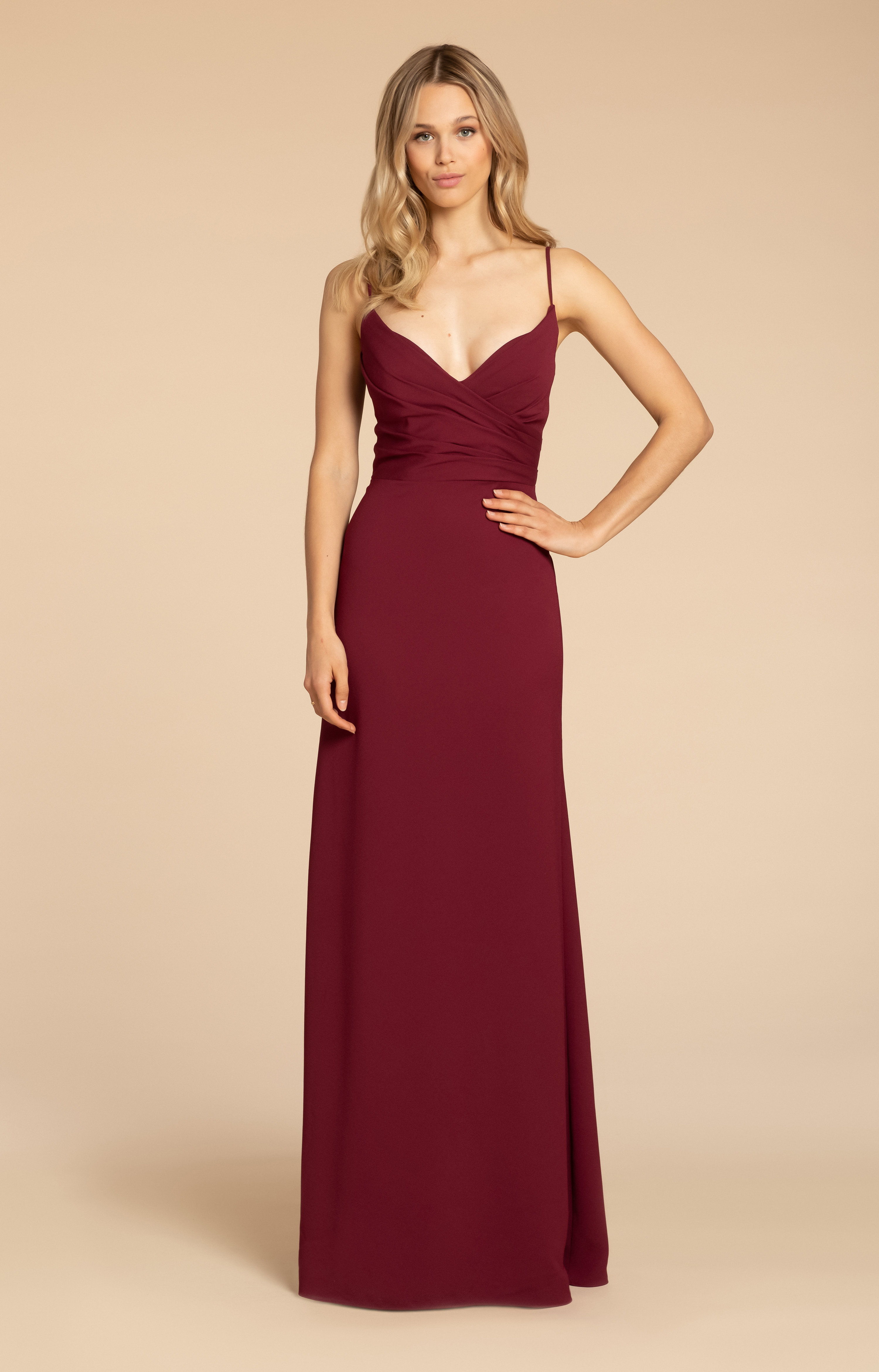 hayley paige crepe bridesmaid dresses