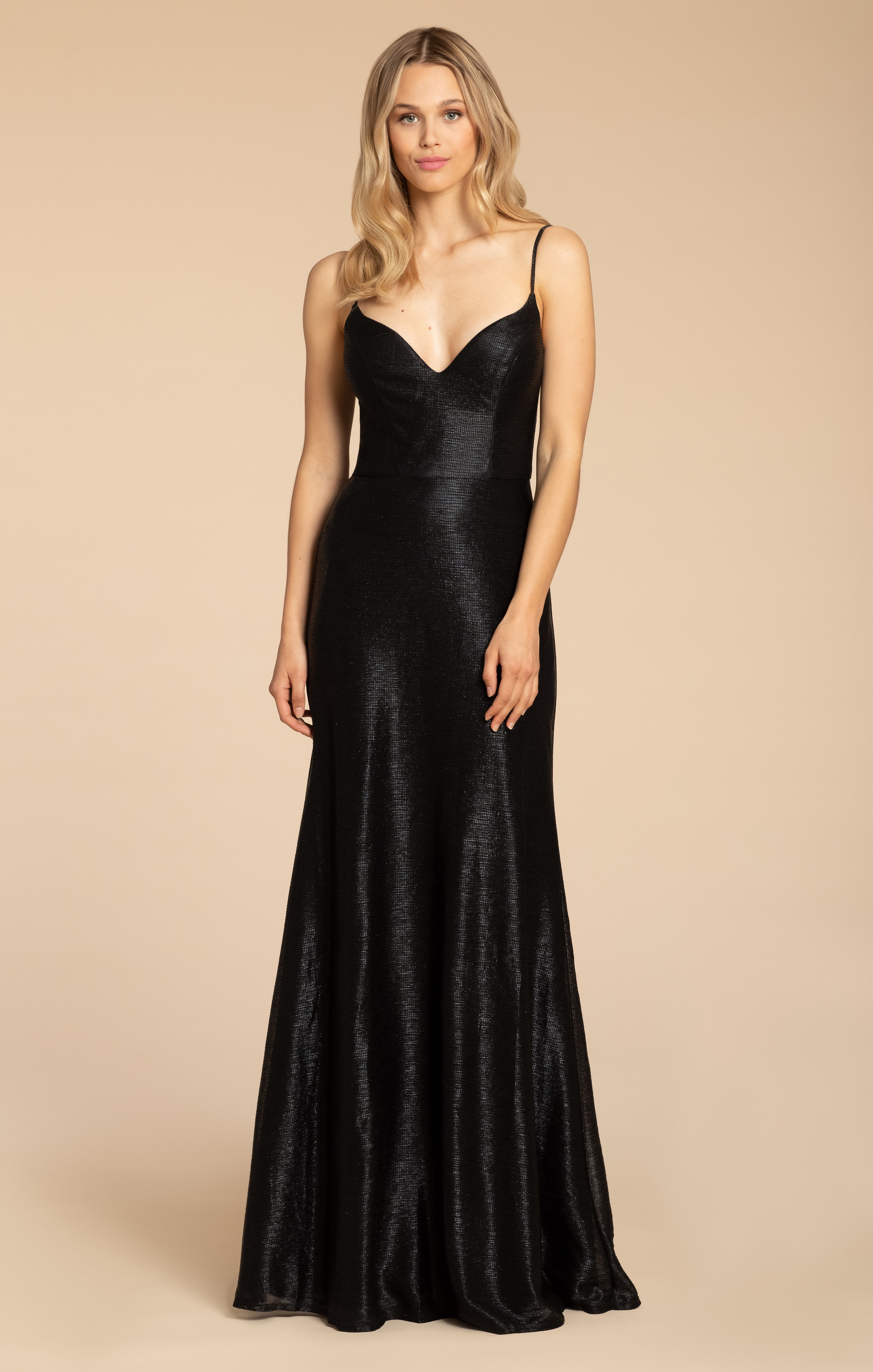 black metallic gown