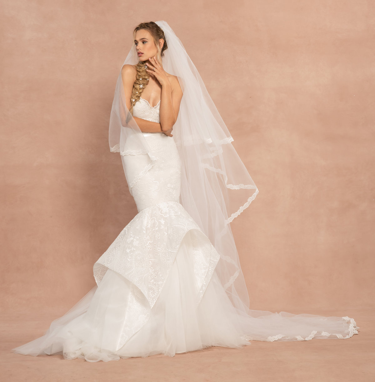 eyelet wedding gown