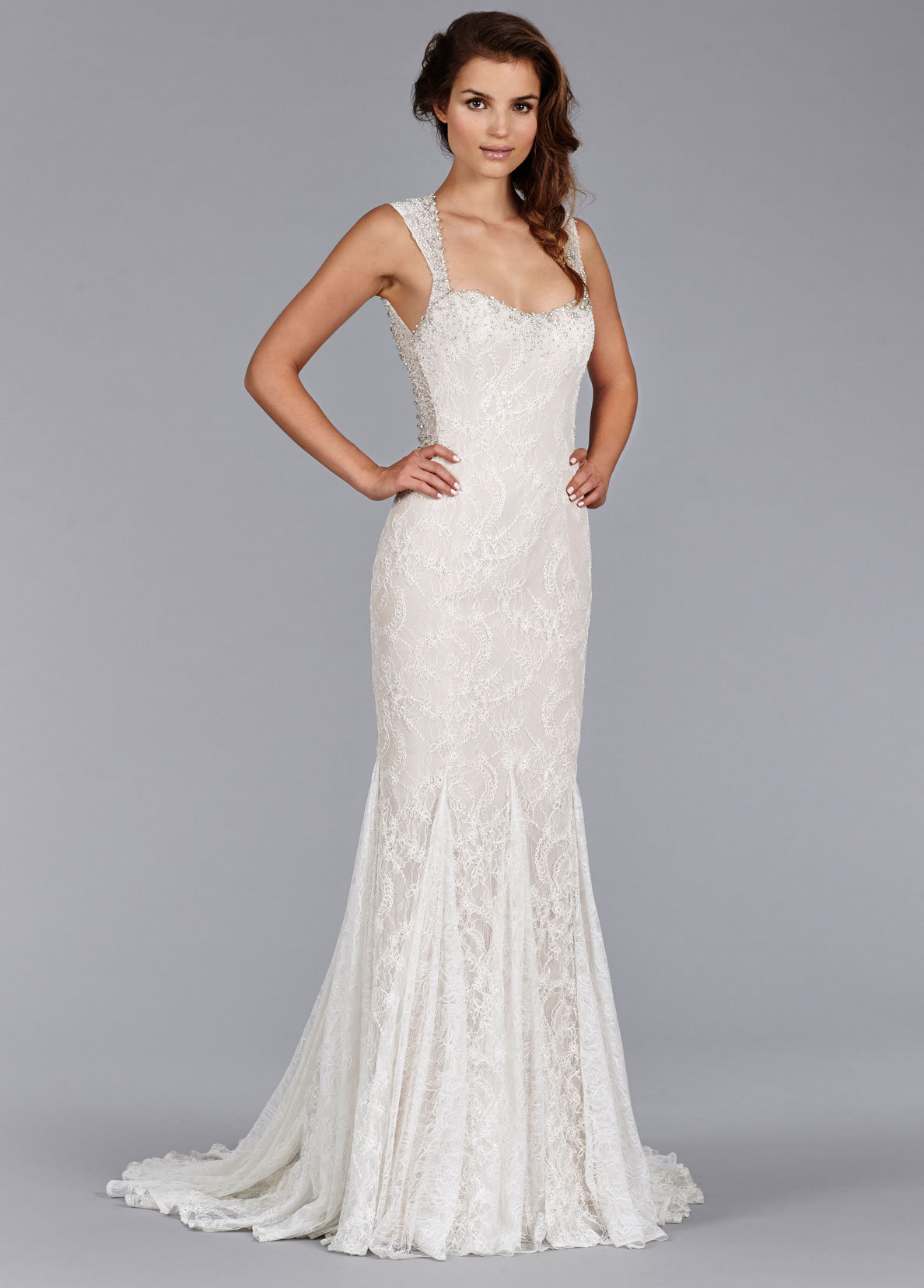 jim hjelm lace wedding dress