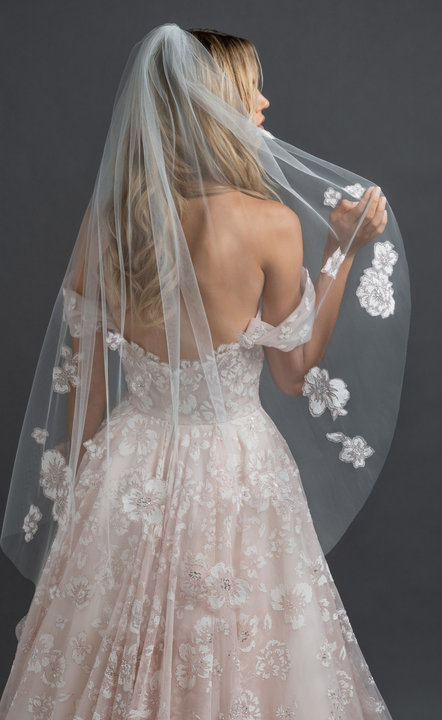 Hayley Paige Style Floral Caviar Veil