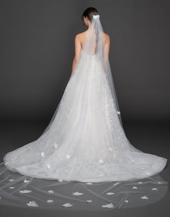 Lazaro Style 3957 Marigold Bridal Veil